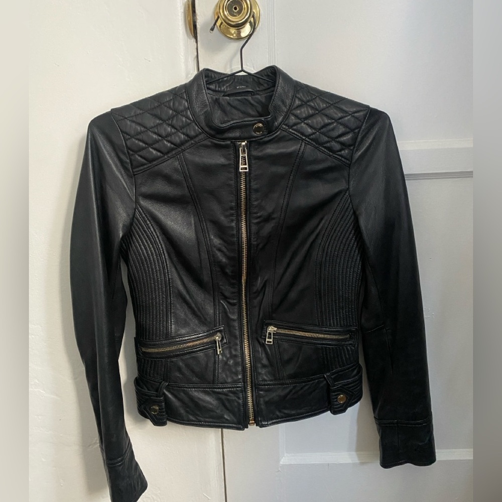 Guess Leather Moto Jacket (black)